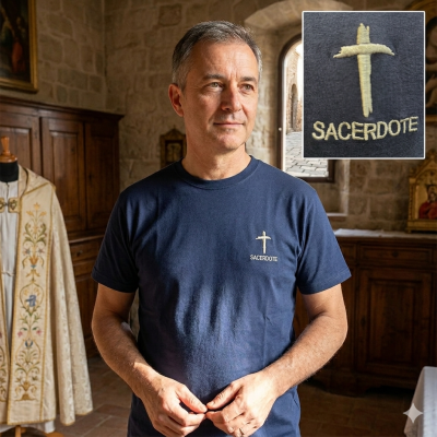 T-shirt - Maglietta Sacerdotale in puro cotone