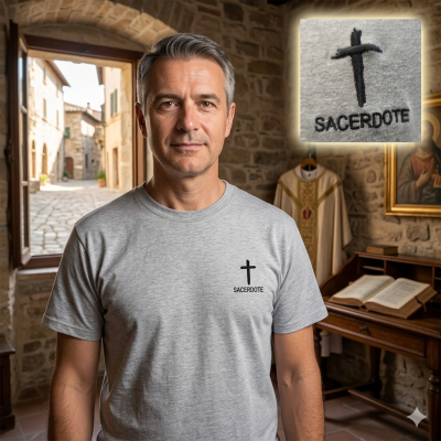 T-shirt - Maglietta Sacerdotale in puro cotone