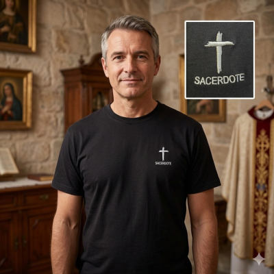 T-shirt - Maglietta Sacerdotale in puro cotone