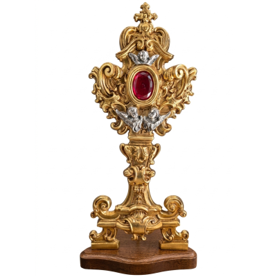 Reliquiario Solenne "Benedetto XVI" cm 60x27 - dorato