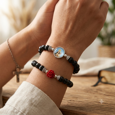 Bracciale personalizzabile semicristallo.