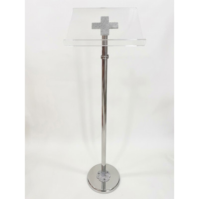 Leggio a colonna art. 2056 Argentato/Plex