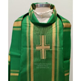 Casula verde con 3 croci