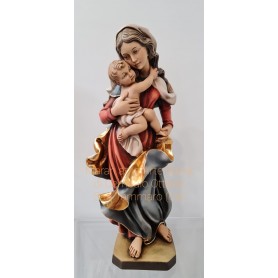 SCultura in Legno Madonna con il Bambino cm 65