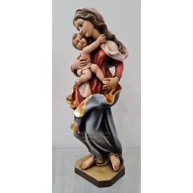 SCultura in Legno Madonna con il Bambino cm 65