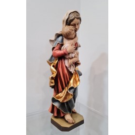 SCultura in Legno Madonna con il Bambino cm 65