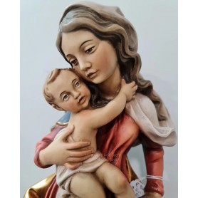 Scultura in Legno Vergine con Bambino cm 50