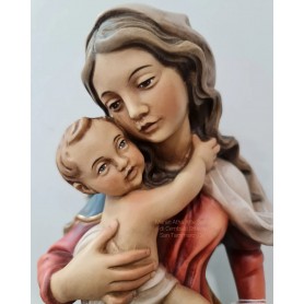 Scultura in Legno Vergine con Bambino cm 50