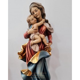 Scultura in Legno Vergine con Bambino cm 50